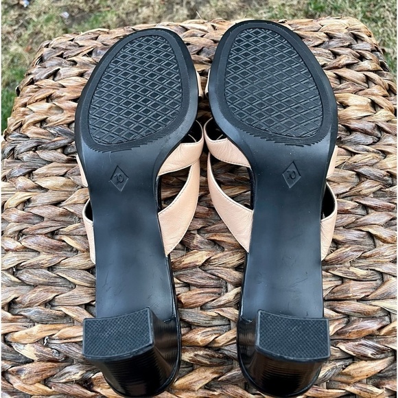 NEW Aerosoles Gemini Tan Leather Strappy 2” Block Heel Slide Mule Sandal Size 10 - Picture 8 of 10